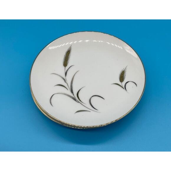 Vintage 1960s Eternal Harvest Floral Plates 6" Gold Rim Set of 4 Made in Japan - Picture 1 of 5